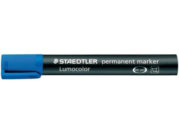 Marcatore punta a scalpello Staedtler Lumocolor permanent marker 350 2-5 mm blu - 350-3