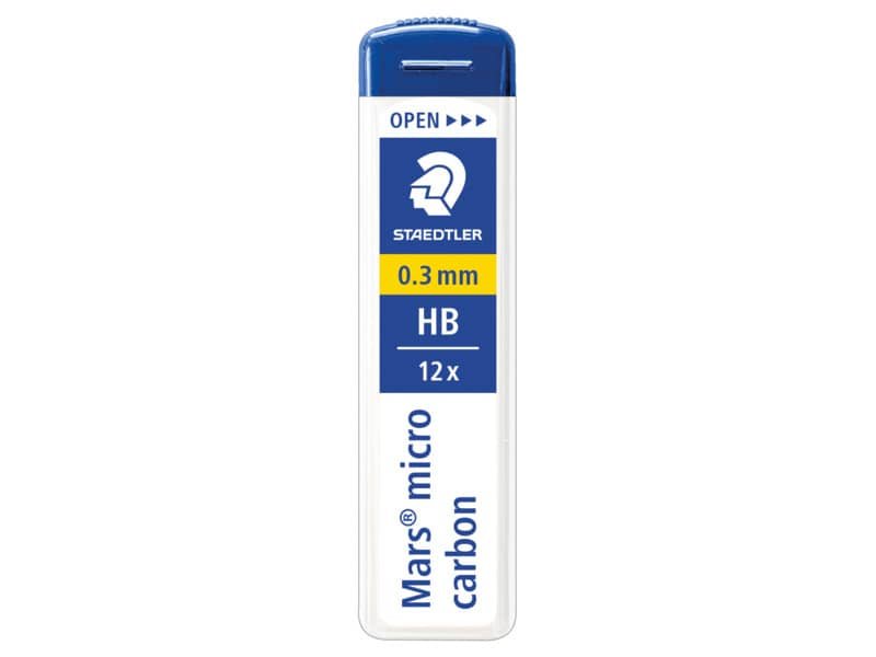 Mine sottili Staedtler Mars micro carbon 250 HB  0,3 mm confezione da 12 pezzi – 250 03-HB