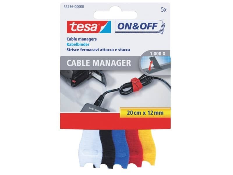 Nastro fermacavi tesa On & Off 12 mm x 20 cm colori misti conf. da 5 – 55236-00000-01