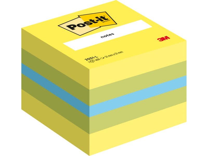 Foglietti riposizionabili colorati Post-it© Notes Minicubo 51×51 mm assortiti – 400 ff – 2051-L