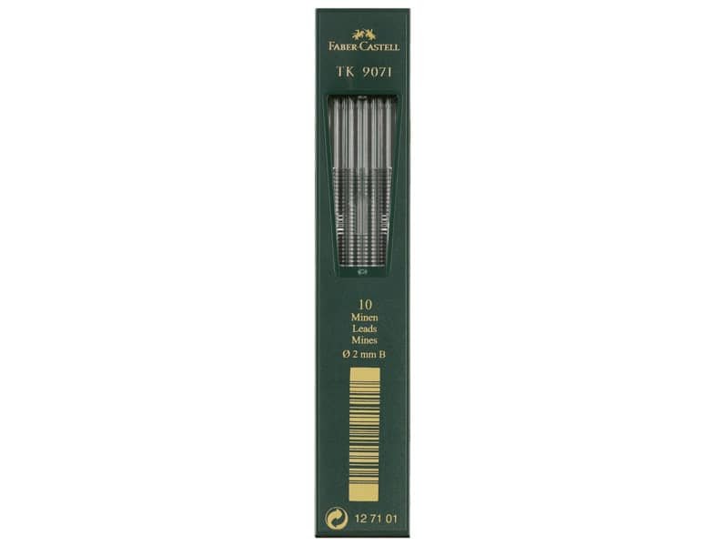 Mine Faber Castell Super Polymer 2 mm B conf. 10 pezzi – 127101