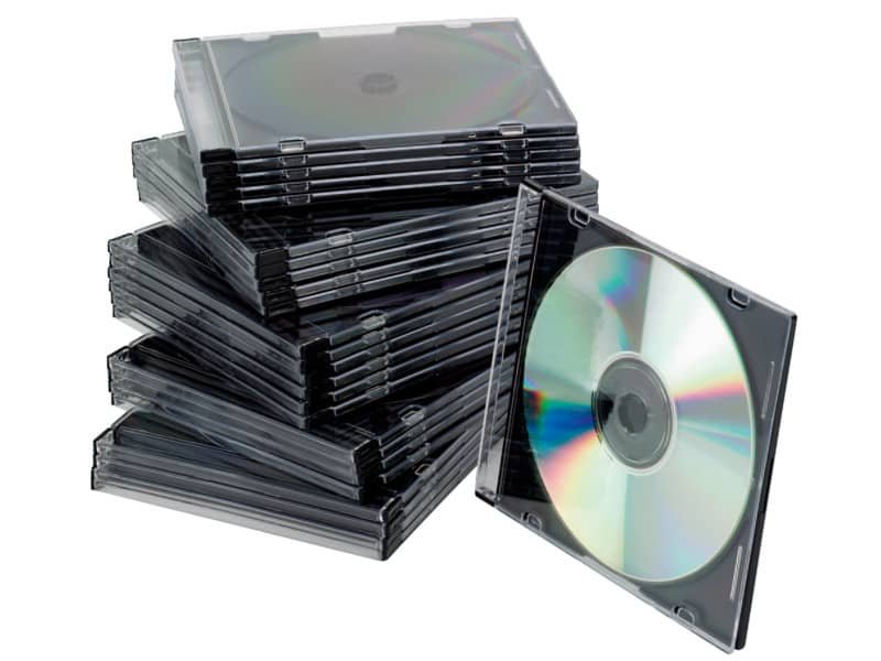 Porta CD/DVD Q-Connect Slim Case standard sp. 5 mm nero/trasparente conf. 25 pezzi – KF02210