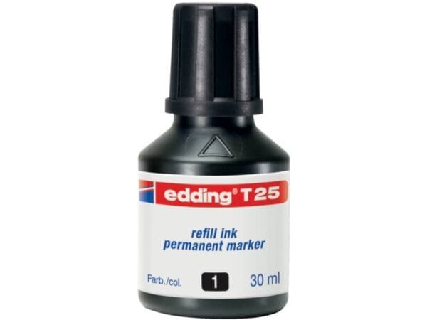 Inchiostro permanente per ricarica edding T 25 nero - 30 ml E-T25 001