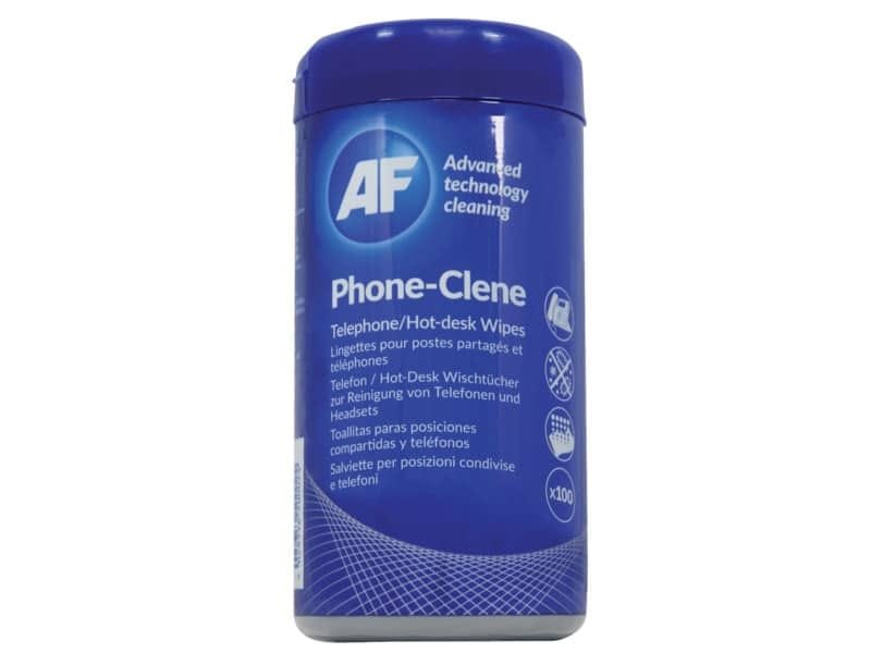 Salviette detergenti AF International Phone-Clene Barattolo da 100 salviette – APHC100T
