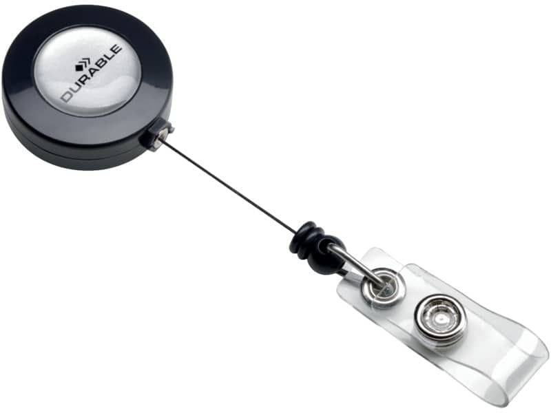 Accessori per portanomi e portabadge DURABLE chiocciole YO-YO rotonda in plastica  conf. 10 – 815258