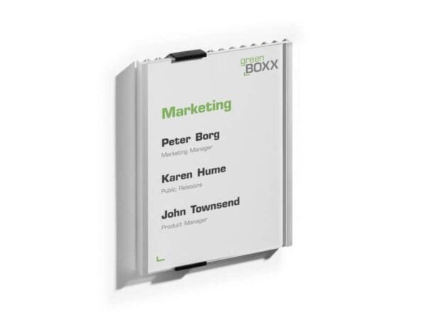 Targhe DURABLE INFO SIGN alluminio/acrilico trasparente/argento metallizzato 149x210,5 mm - 480323