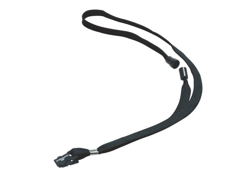 Cordoncino per portabadge DURABLE tessuto nero 10mm x 44cm  conf. 10 – 811901