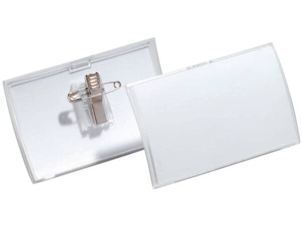 Portanomi DURABLE CLICK FOLD CON COMBI CLIP trasparente inserto 54x90 mm - PPL al 70% riciclato - conf. 25 - 821419