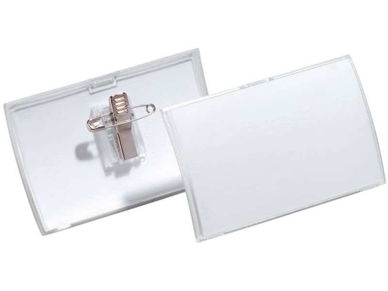 Portanomi DURABLE CLICK FOLD CON COMBI CLIP trasparente inserto 54×90 mm – PPL al 70% riciclato – conf. 25 – 821419