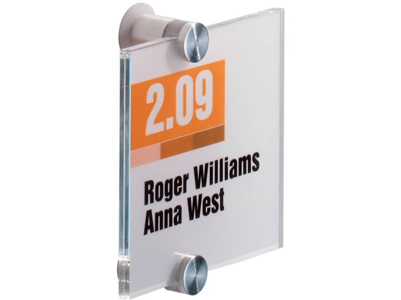 Targa DURABLE CRYSTAL SIGN acrilico trasparente 105×105 mm 482019