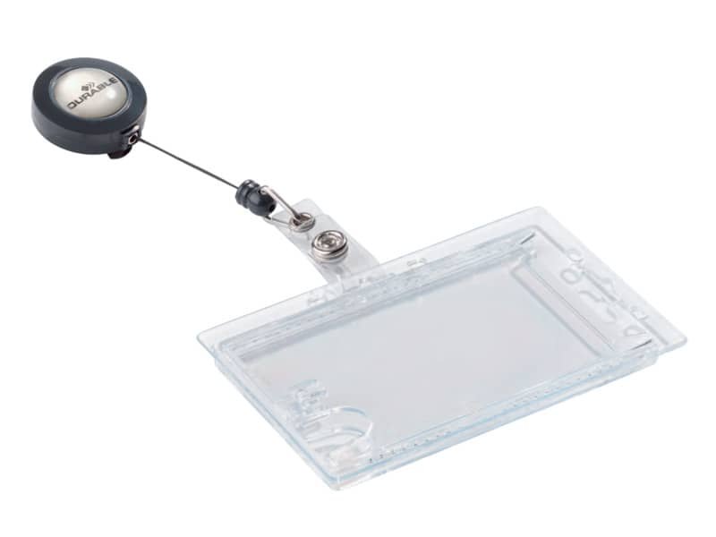 Portabadge Durable Chiuso con chiocciola yo-yo per 2 tessere 54×87 mm 8224-19