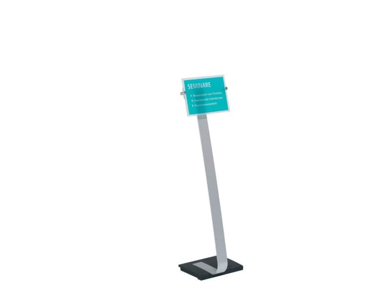 Espositore da terra DURABLE CRYSTAL SIGN STAND A4 argento metallizzato – 481823