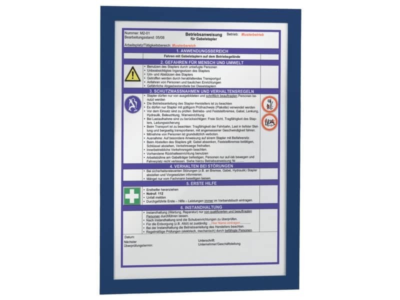 Cornici con pannello magnetico DURABLE DURAFRAME© A4 blu scuro 236x323mm conf. 2 – 487207