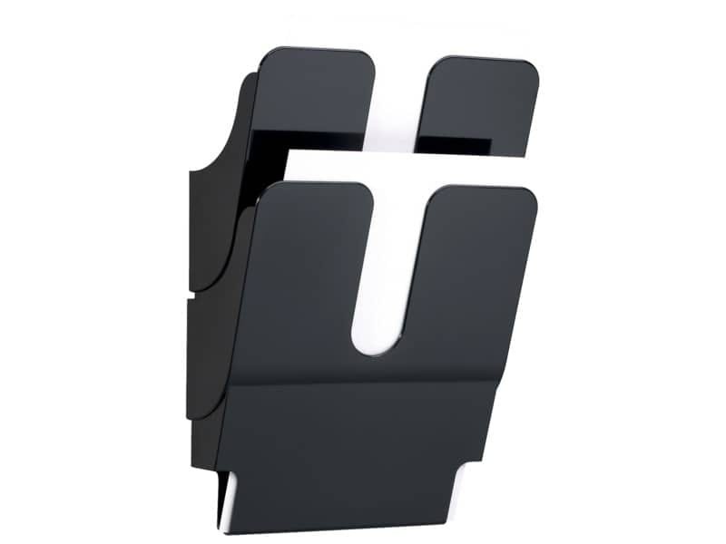 Espositore da parete DURABLE FLEXIPLUS 2 comparti A4 polistirolo nero – 24,7x10x36 cm – 1709008060
