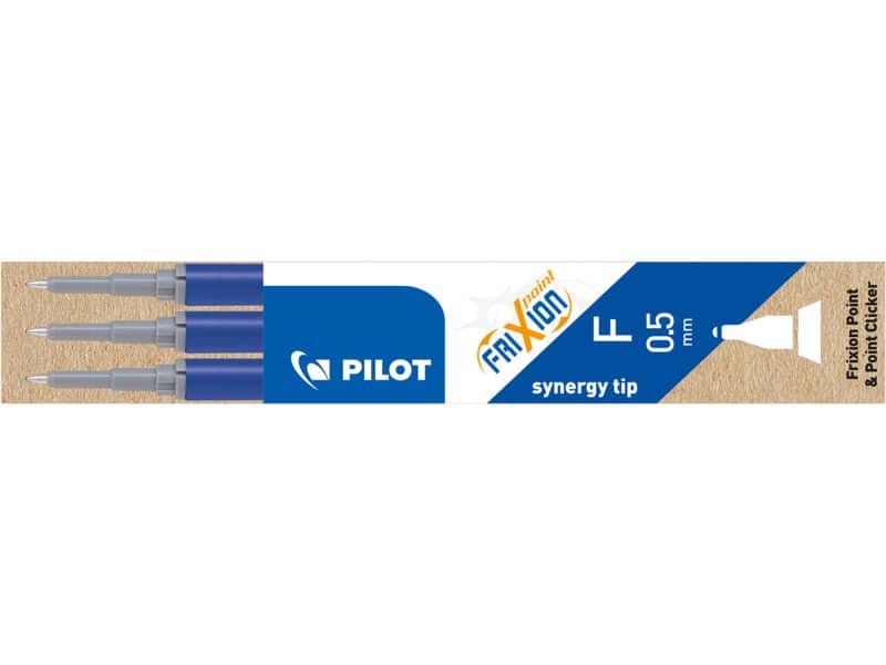 Refill sfera Pilot Frixion Point Clicker  0,5 mm blu set da 3 – 006421