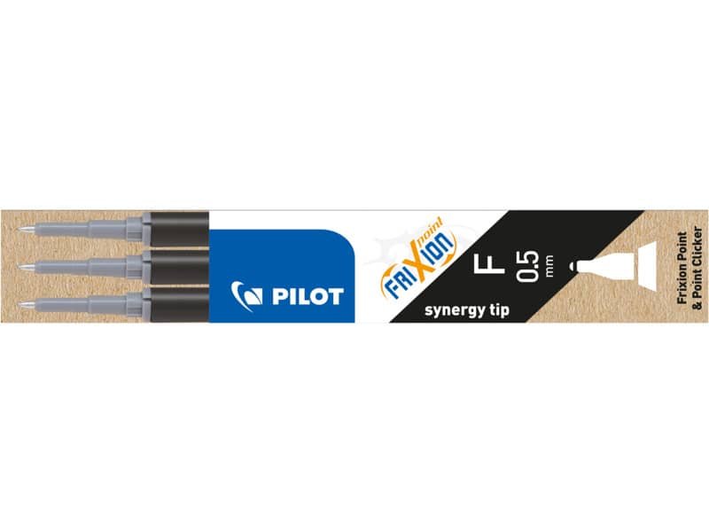 Refill sfera Pilot Frixion Point Clicker  0,5 mm nero set da 3 – 006420