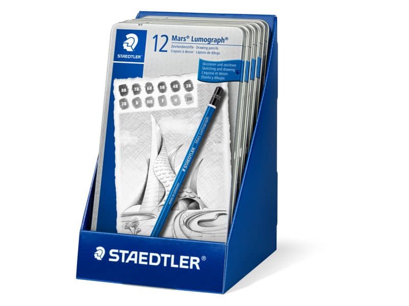 Matita Staedtler Mars© Lumograph© in astuccio in metallo 12 matite assortite – 100 G12 S