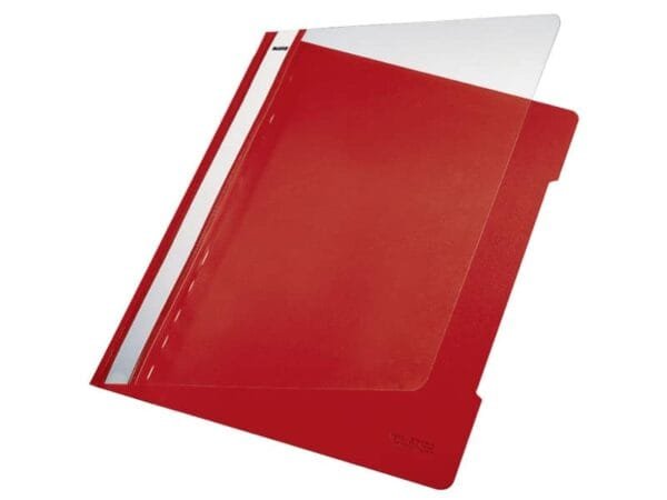 Cartellina ad aghi con clip Leitz in PVC A4 rosso 41910025