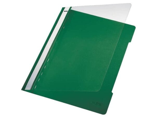 Cartellina ad aghi con clip Leitz in PVC A4 verde 41910055