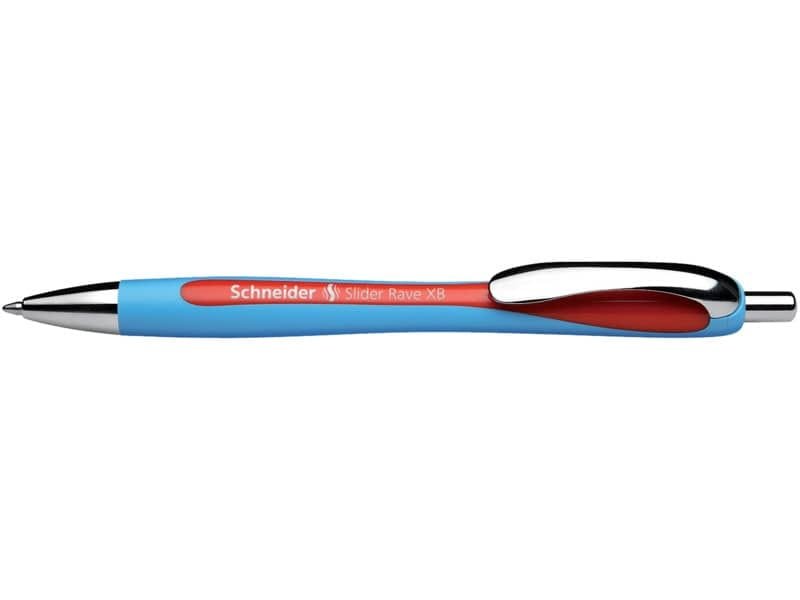 Penna a sfera a scatto Schneider Slider Rave ricaricabile tratto XB rosso P132502