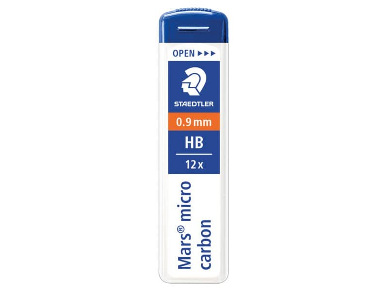 Mine sottili Staedtler Mars micro carbon 250 HB 0,9 mm confezione da 12 pezzi – 250 09-HB