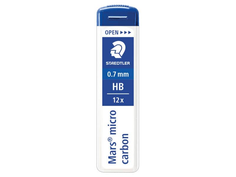 Mine sottili Staedtler Mars micro carbon 250 HB 0,7 mm confezione da 12 pezzi – 250 07-HB