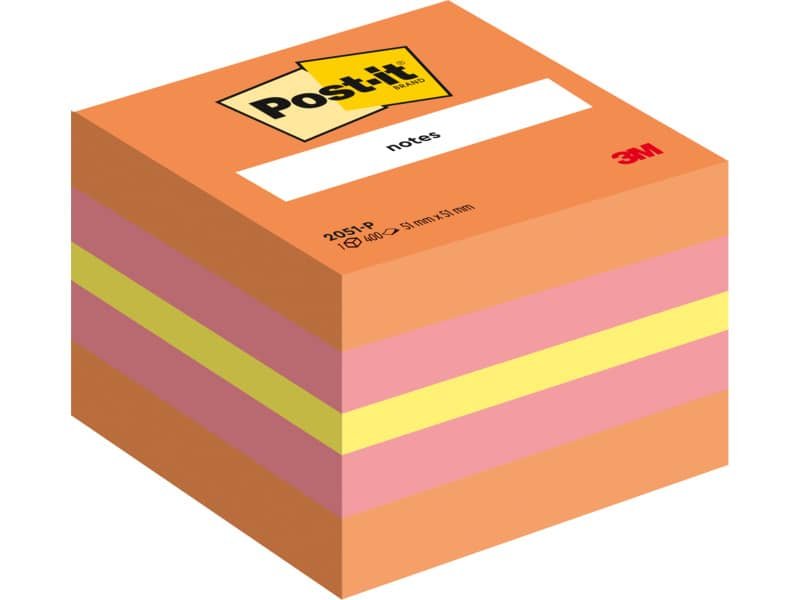 Foglietti riposizionabili colorati Post-it© Notes Minicubo 51×51 mm assortiti – 400 ff – 2051-P