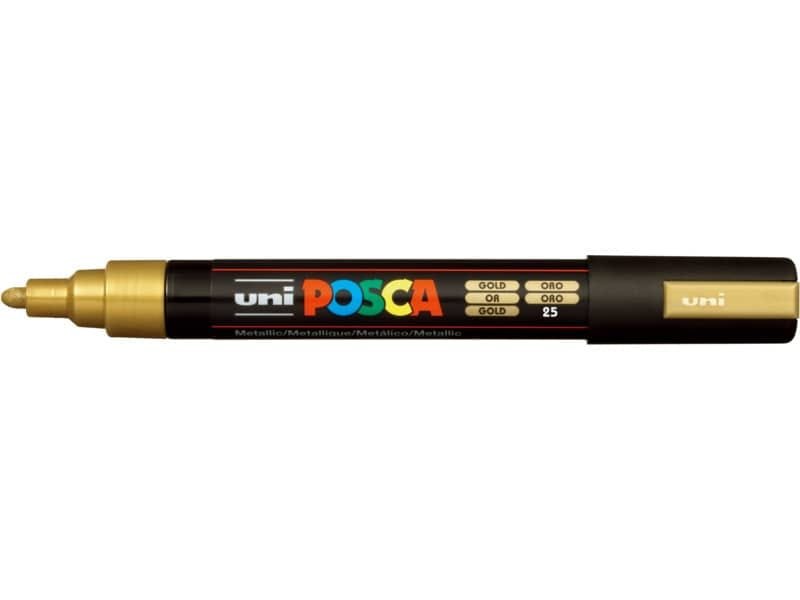 Marcatore a tempera POSCA Uni-Ball punta tonda 1,8-2,5 mm oro M PC5M ORO