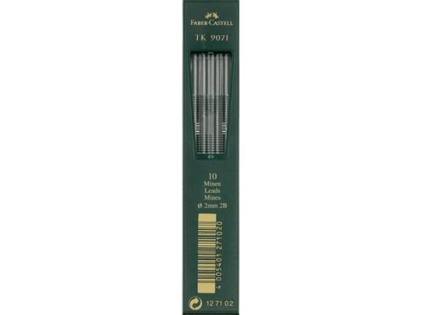 Mine Faber Castell Super Polymer 2 mm 2B conf. 10 pezzi - 127102