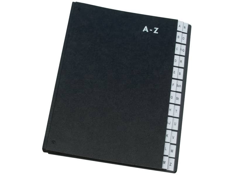 Libro monitore Q-Connect 270×340 mm nero A-Z KF04563