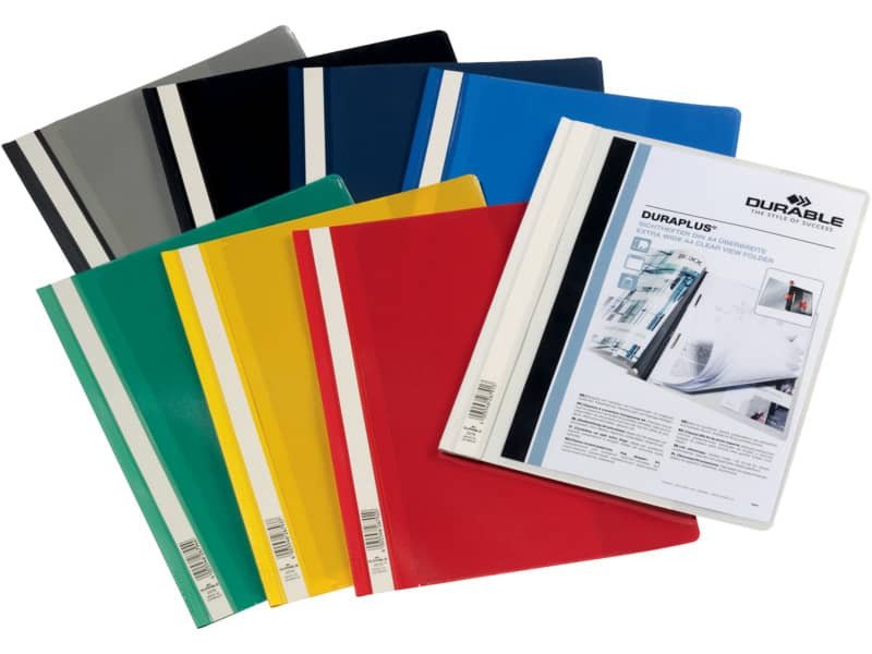 Cartellina ad aghi DURABLE DURAPLUS© A4 colori assortiti Conf. 25 pezzi – 257900