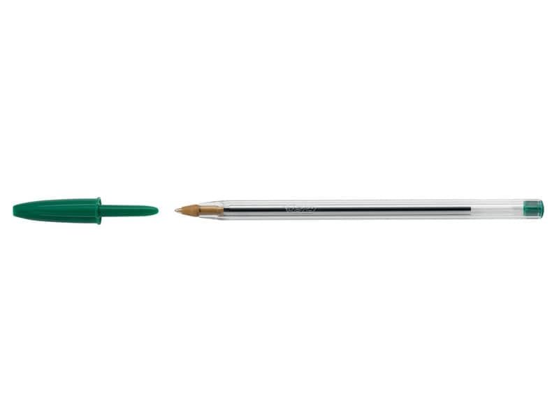 Penna a sfera BIC Cristal M punta 1 mm verde Conf. 50 pezzi – 8373629