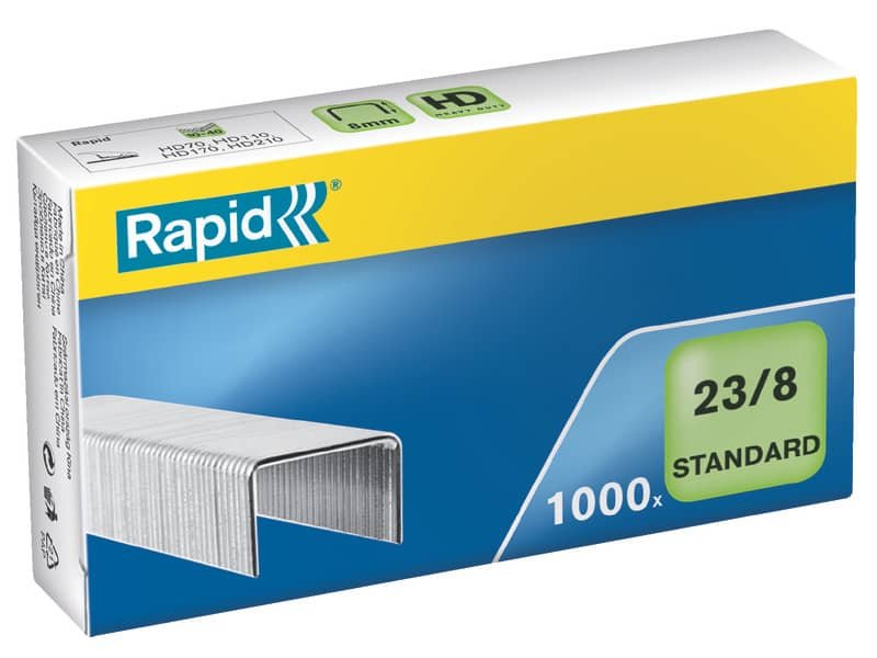 Punti metallici Rapid Standard 23/8  conf. da 1000 – 24869200