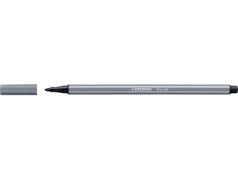 Pennarelli Stabilo Pen 68 tratto 1 mm grigio scuro 68/96