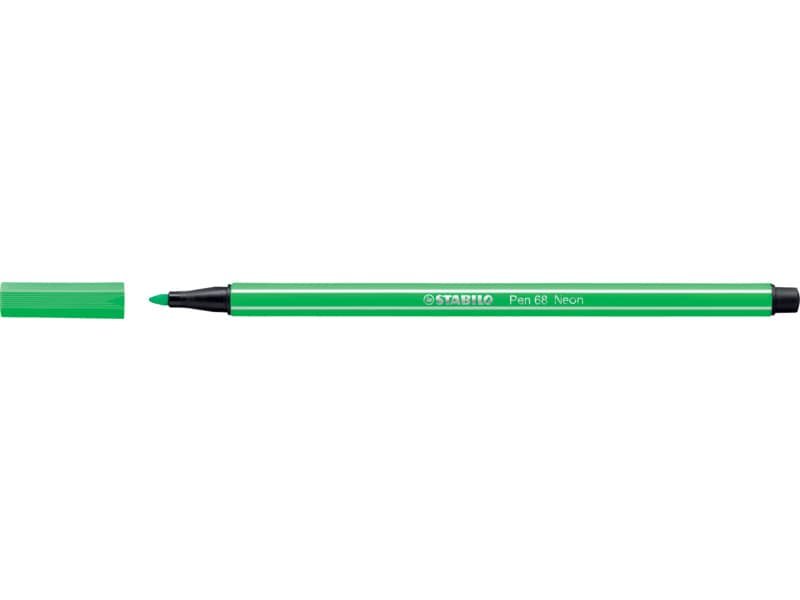 Pennarelli Stabilo Pen 68 tratto 1 mm verde neon 68/033