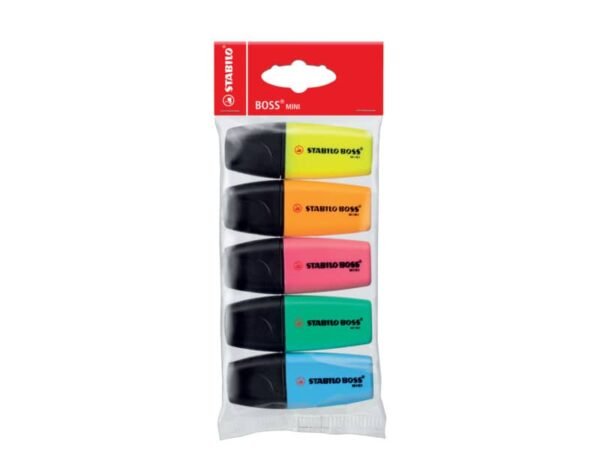 Evidenziatore Stabilo Boss Mini - conf. 5 pz in colori assortiti 07/5-2-01