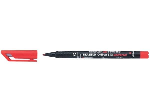 Penna Stabilo OHPen universal Superfine (S) 0,4 mm rosso 841/40