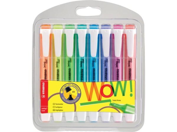 Evidenziatori Swing Cool WOW Stabilo conf. 8 colori fluo assortiti 275/8-3