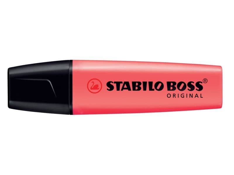 Evidenziatore Stabilo Boss Original 2-5 mm rosso 70/40