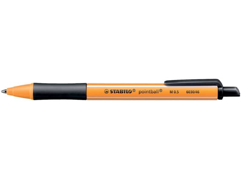 Penna a sfera a scatto Stabilo Pointballÿ 0,5 mm nero 6030/46