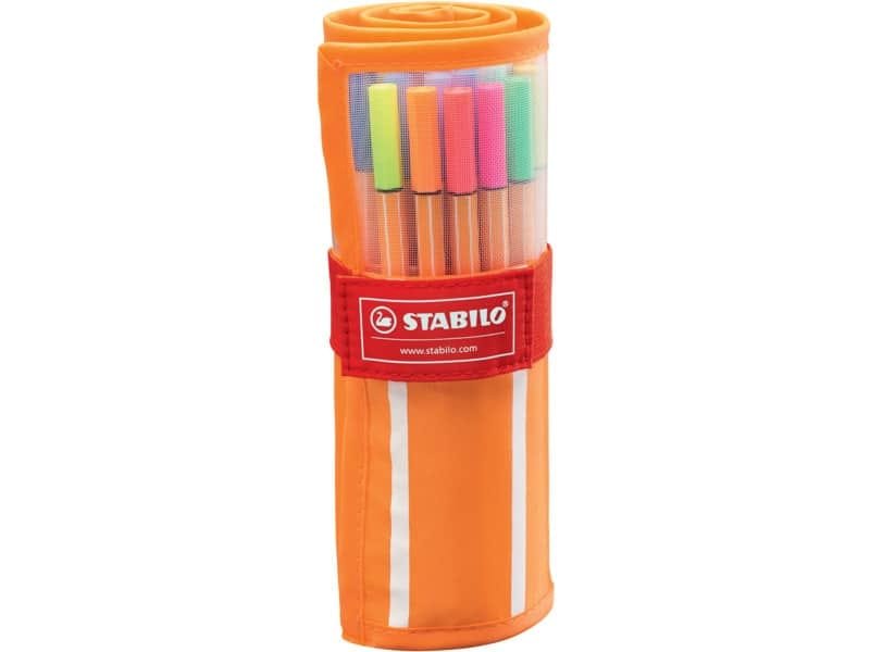 Fineliner Stabilo Point 88 0,4 mm assortiti 25 colori standard + 5 Neon rotolo da 30 – 8830-2