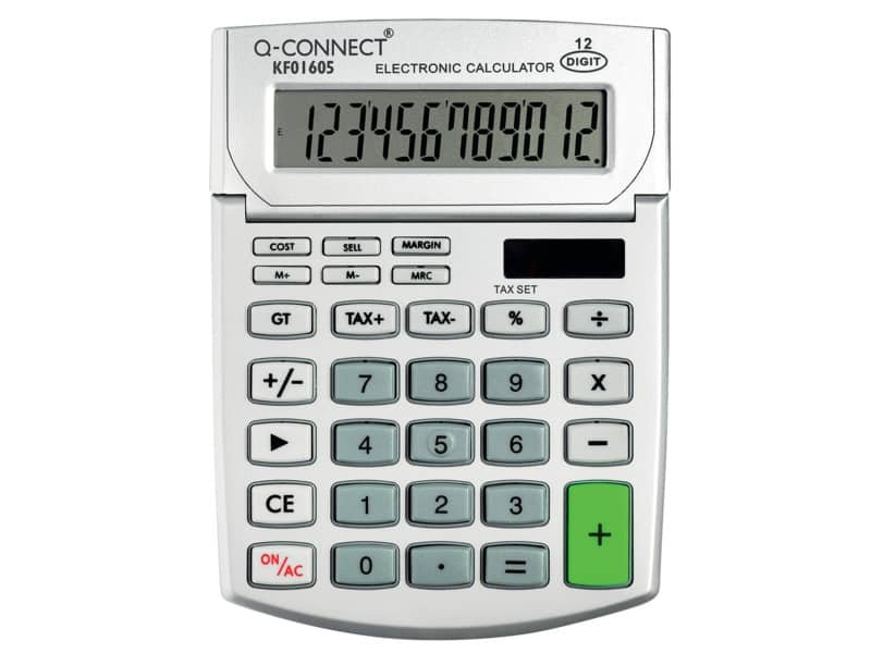 Calcolatrice solare da tavolo Q-Connect M – 12 cifre KF01605