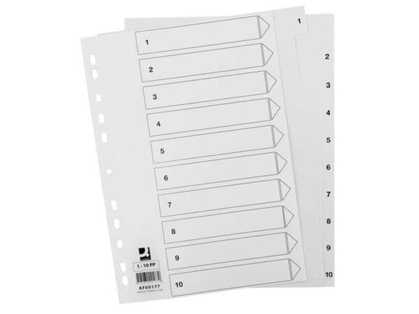 Divisore numerico Q-Connect bianco 22,5x KF00177