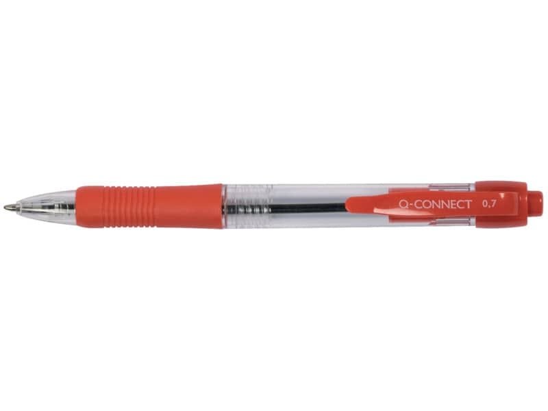 Penna a sfera a pulsante Q-Connect punta M rosso conf. da 10 – KF00269
