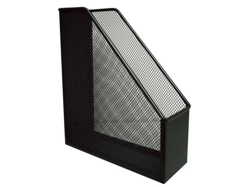 Portariviste in metallo Q-Connect 9,5×29,5×25,8 cm nero KF00862