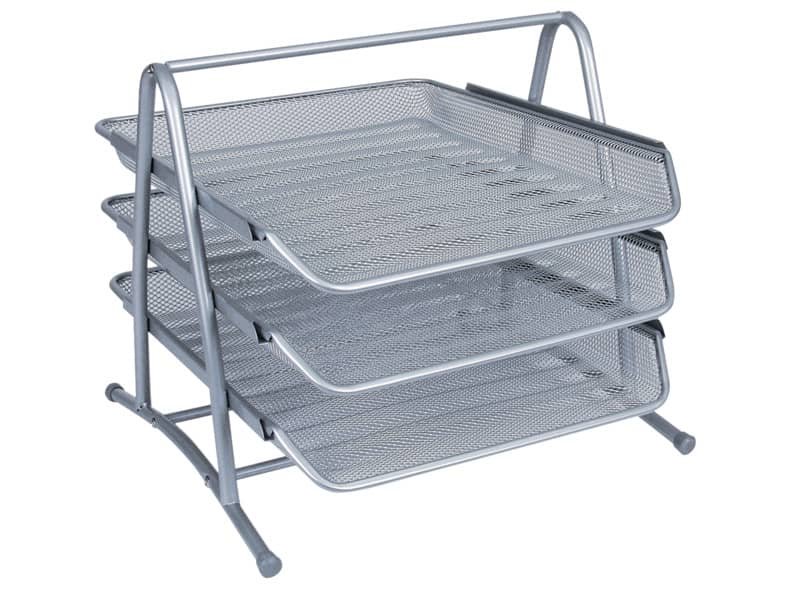 Set 3 Vaschette portadocumenti Q-Connect 27,8×27,5×35 cm silver KF00822