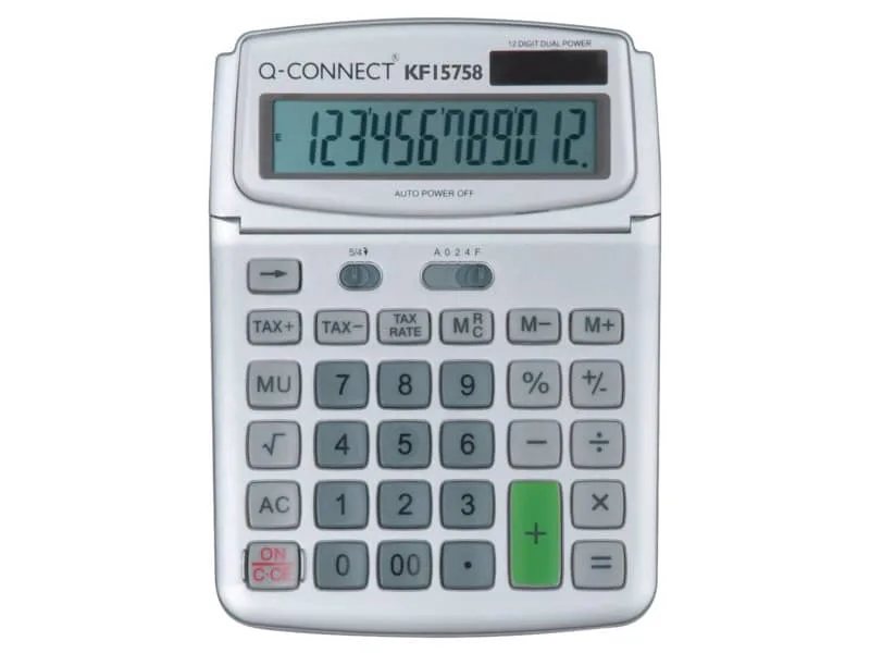 Calcolatrice solare da tavolo Q-Connect L – 12 cifre KF15758