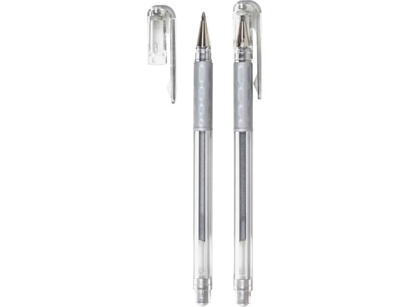 Penna roller Pentel Gel Hybrid grip Metallic 0.8 mm argento K118-Z