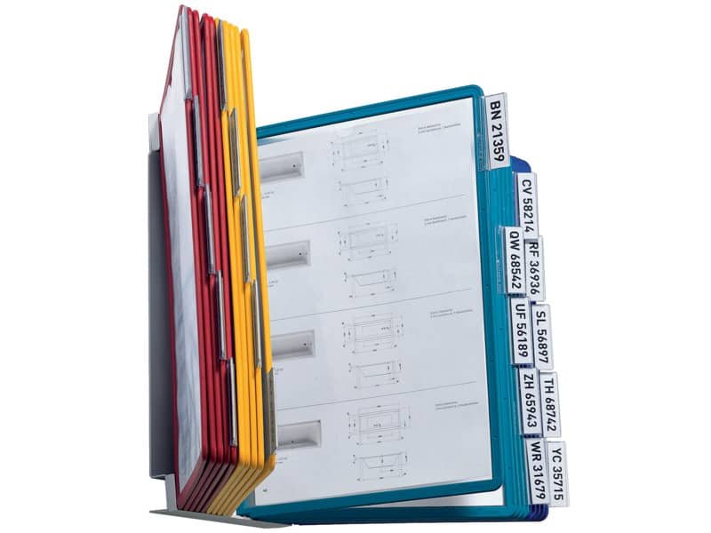 Leggio da parete DURABLE VARIO© WALL 20 pannelli A4 acciaio/polipropilene colori assortiti – 551200