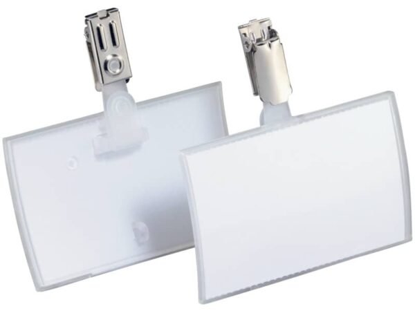 Portanome Durable Click Fold 54x90 mm in PPL trasparente con clip 8216-19